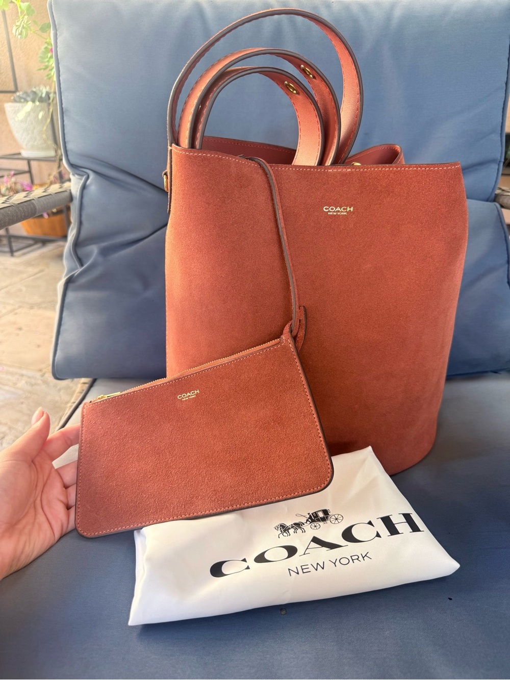 Coach Bleeker Bucket Bag — Clay